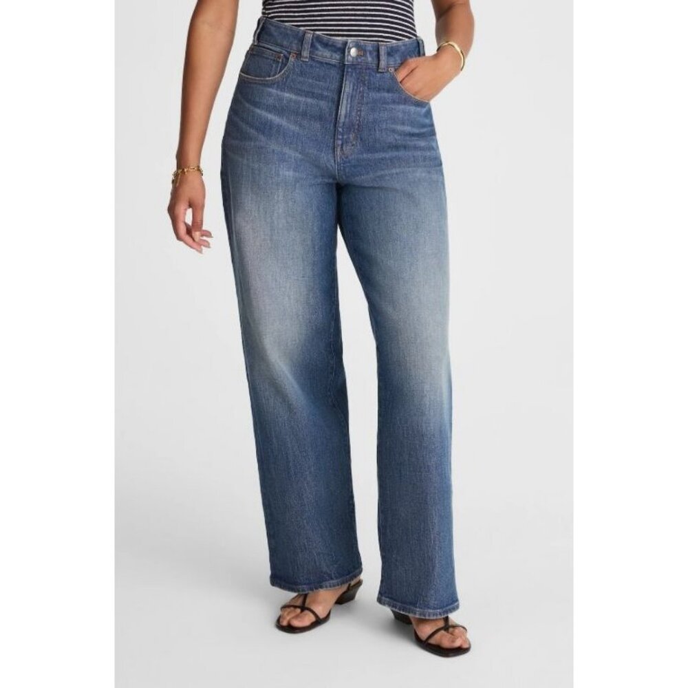 Madewell Blue High-Rise Wide Leg Jeans